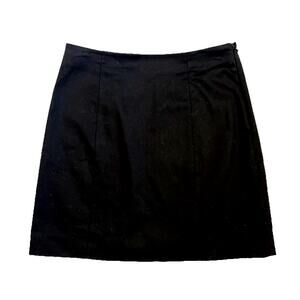 Favorite Daughter Black Mini Skirt Size 4 Lined Side Zip Quiet Luxury Career